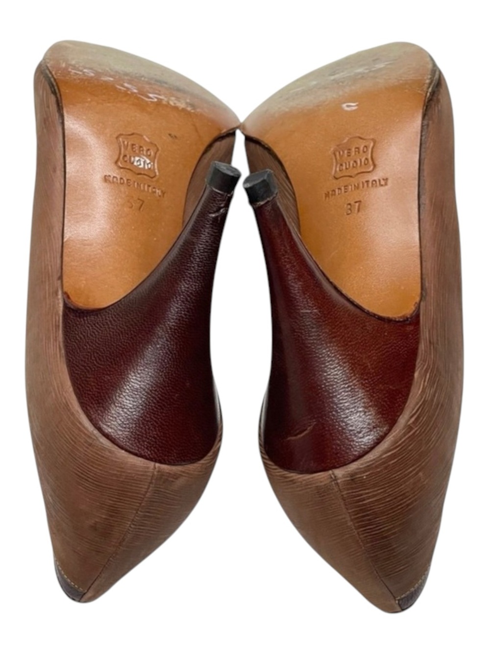 Vintage 70’s: Saint Claire ⊛ Italy Soft Glove Leather Pumps ⊛ Dusty Rose 2 Tone - Picture 14 of 16